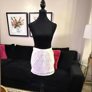 American Eagle Outfitters White Lace Mini Skirt